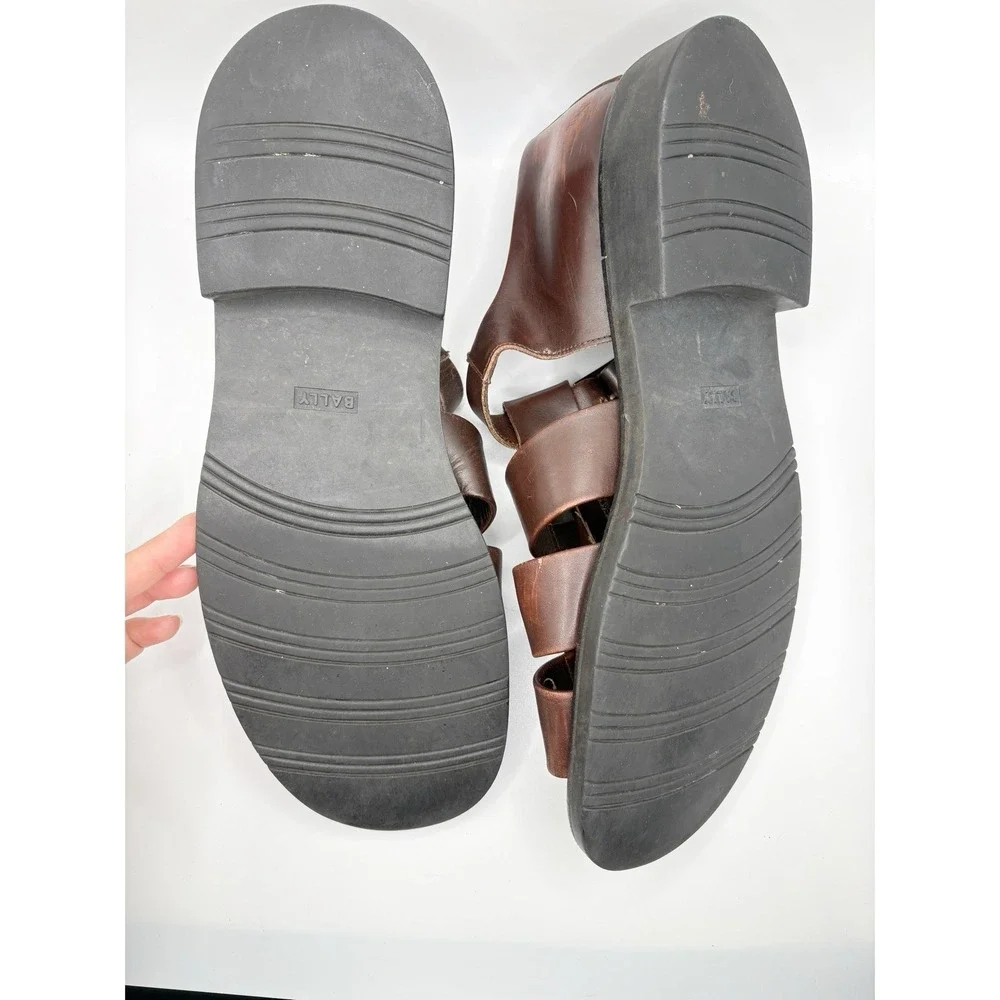 Bally Genuine Leather Brown Fisherman Sandals Mens 11